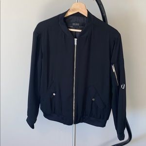 Zara bomber black size medium (EUC)